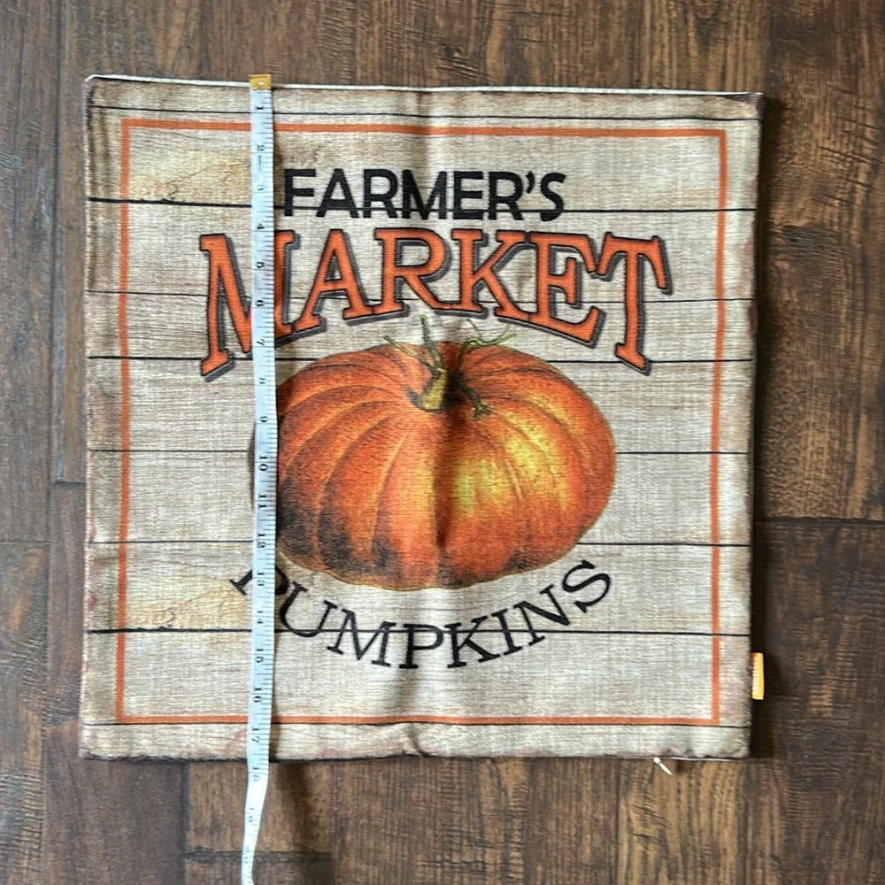 Linkwell Farmers Market Pumpkins Pillow Cover